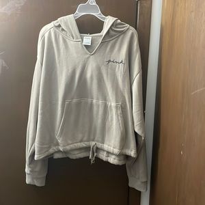 VS PINK Cropped Oversized Hoodie